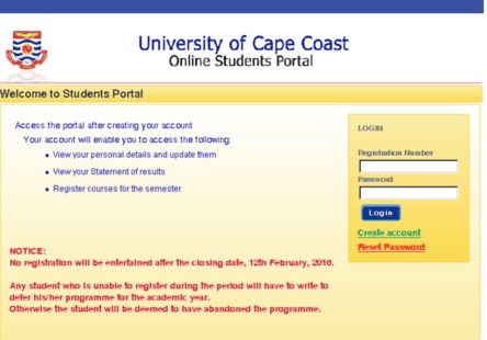 UCC Portal - How To Check Semester Results